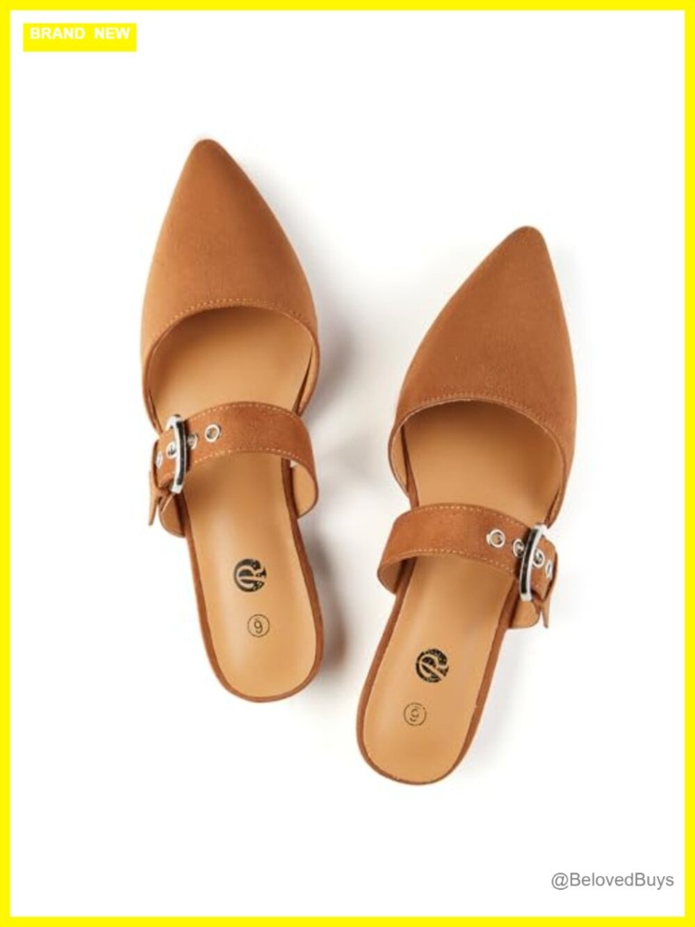 Pointed Toe Mules Adjustable Strap Backless Suede Loafers Slip-On